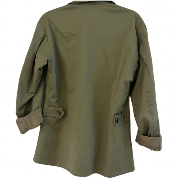 Uncle Studios Cargo Green Military Utility Jacket Coat - Picture 3 of 4